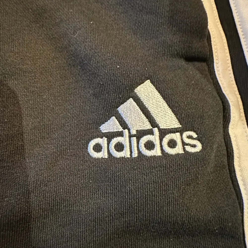Adidas Mens Size 3XLT Black 3 Stripe Cotton Polyester Athletic Shorts